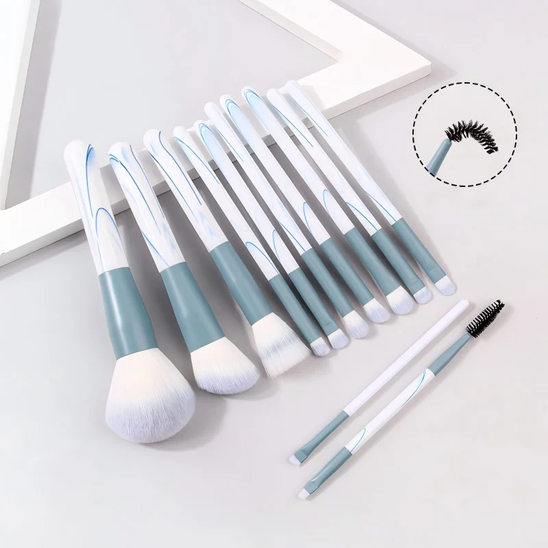 12pcs Makeup Brush Set Large Soft Blush Brush Powder Foundation Eye Shadow Blending Point Brush Kit
