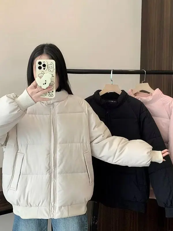 

Thiened теплый корейский Sle Bread Jaet женский зимний новый свободный утягивающий спортивный повседневный универсальный хлопковый пальто верхняя одежда