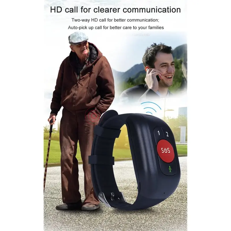 ^Arrival SOS Urgent Call 4G LTE GPS Tracker Smart Watch Bracelet Temperature Sensor Fall Detection For The Elderly