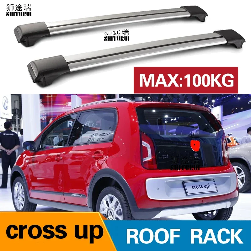 

SHITURUI 2Pcs Roof bars For VOLKSWAGEN cross up 2013+ Aluminum Alloy Side Bars Cross Rails Roof Rack Luggage