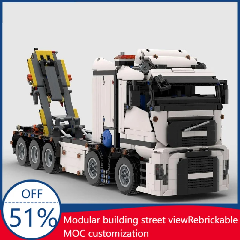 3154PCS RC Hooklift Truck Vehicle Model Custom Technical Building Blocks DIY Assembly Educational Toy Festival Gift For Children