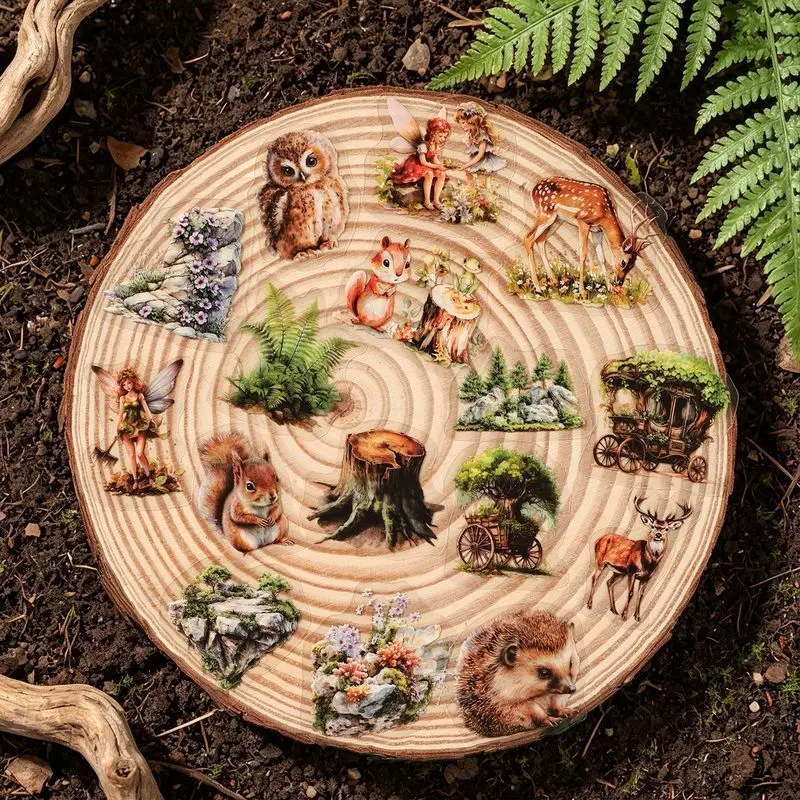 1pack/50pcs Jungle Nature Sticker Pack Aesthetic Wild Scenery Stickers for Planner Decoration, Album Layout Handcraft Sticker