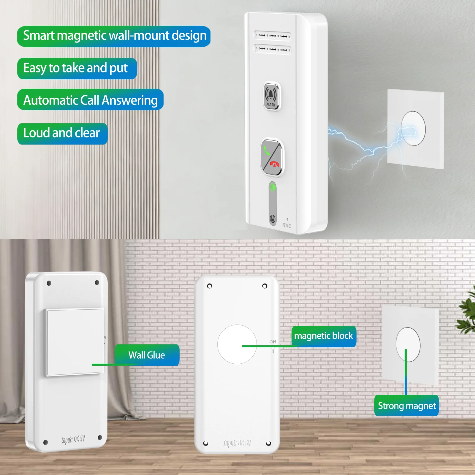 Audio Door Phone Intercom 500M Wireless  Long Distance Voice Sender & Receiver Waterproof Doorbell for Home Security