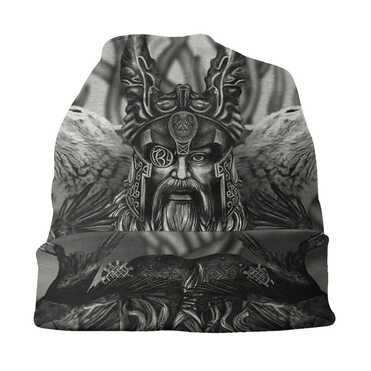 Odin All Father Vikings Hip Hop Skullies Beanies Caps Bonnet Winter Warm Knit Hat Women Men Adult Beanie Hats Outdoor Ski Cap