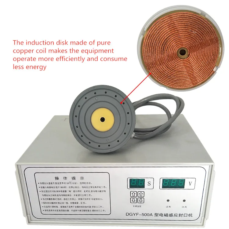 Hand induktion versiegelung maschine mit 220V und großem Durchmesser, Aluminium folien kappen versiegelung 20-100mm