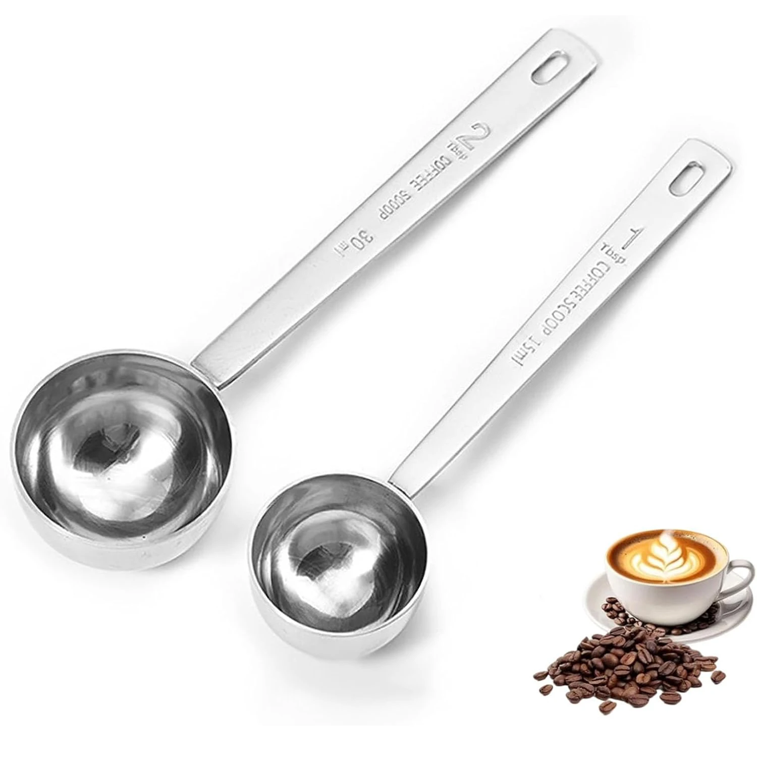 Stainless Steel Measuring Spoon Set  Baking Cooking Tool Metal Teaspoon Tablespoon with Engraved Marks