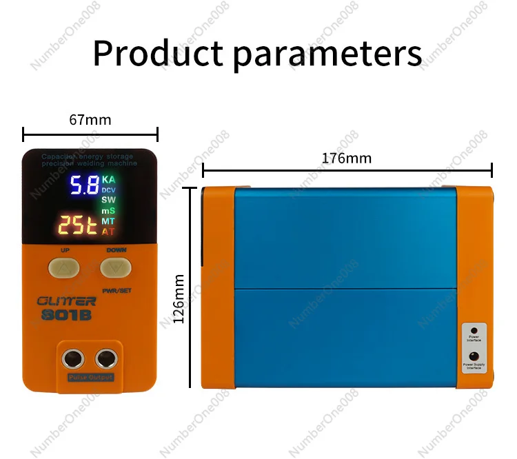 801A 801B Spot Welder 18650 Battery Mini Spot Welder Storage Digital Display Storage Energy Pulse Spot Welding Machine 10.6KW