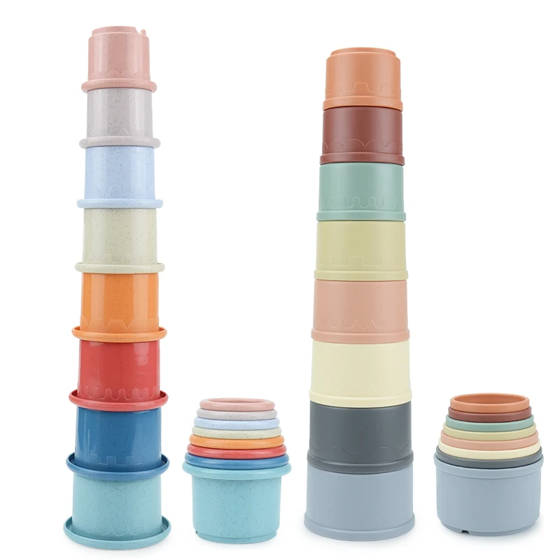 Stacking Cups for Toddlers 8 Pcs. Baby Stacking Toy for 6 Months and Up. Nesting Cups for Boys Girls 1 2 3 Years Old