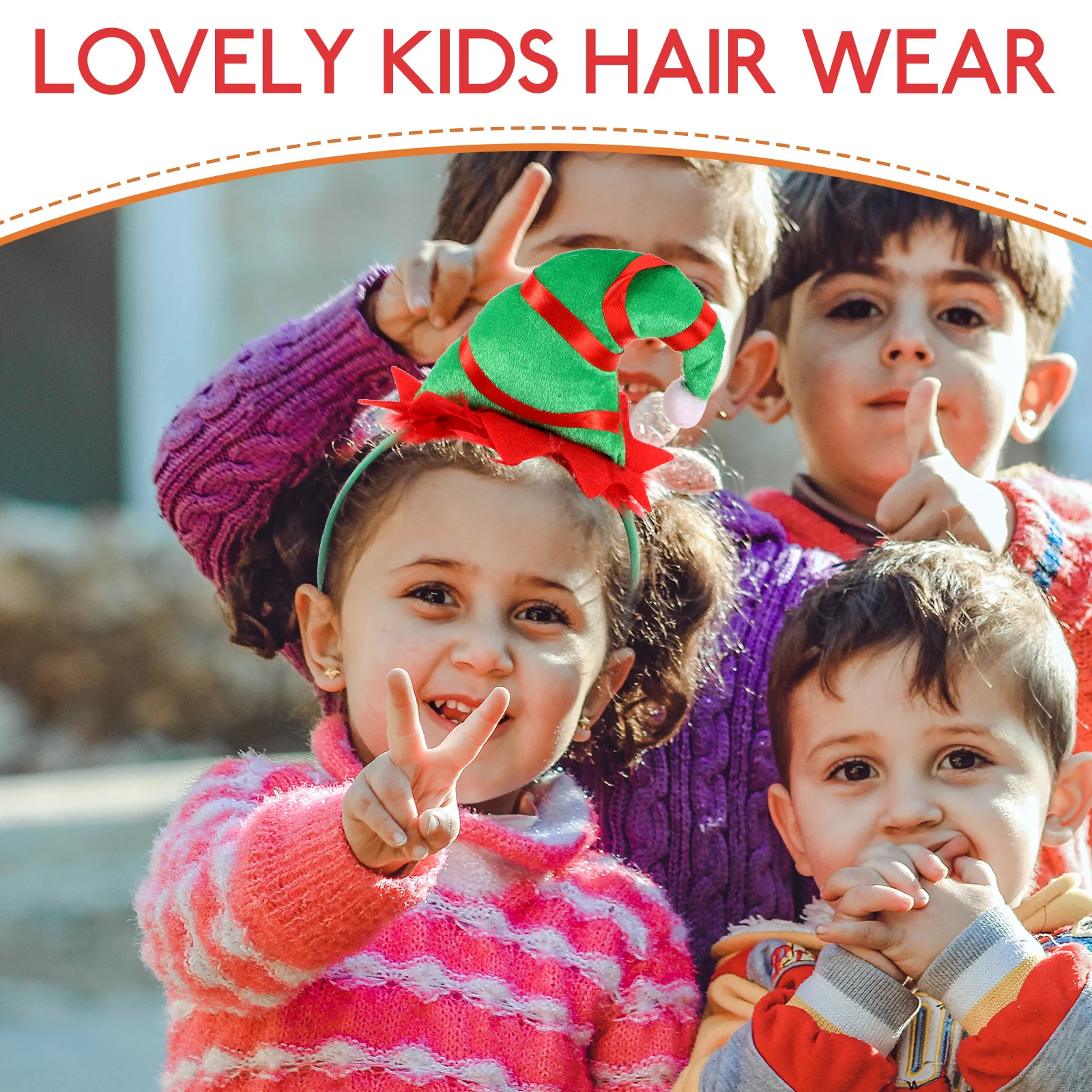 

4 Pcs Christmas Headband Hats Party Hairband Headdress Headwear Accessories Lovely Headbands