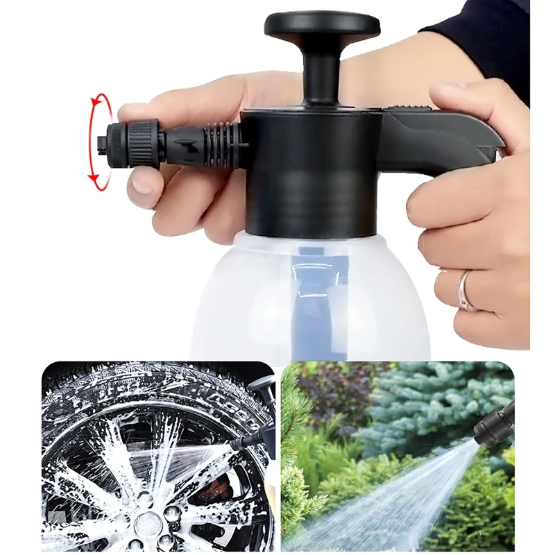 Regadera de espuma de 2L para el hogar, herramienta Manual de riego de flores, pulverizador de pulverización para lavado de coches