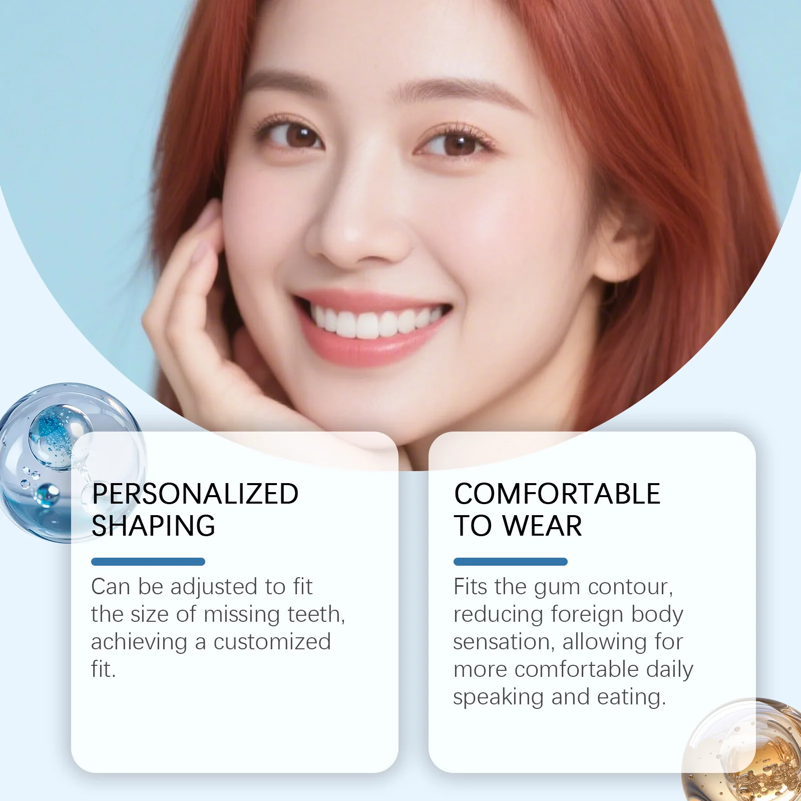 

Moldable Teeth Repair Kit Denture Adhesive Fix Missing Broken Teeth False Teeth Solid Glue Temporary Dental Replacement Kit