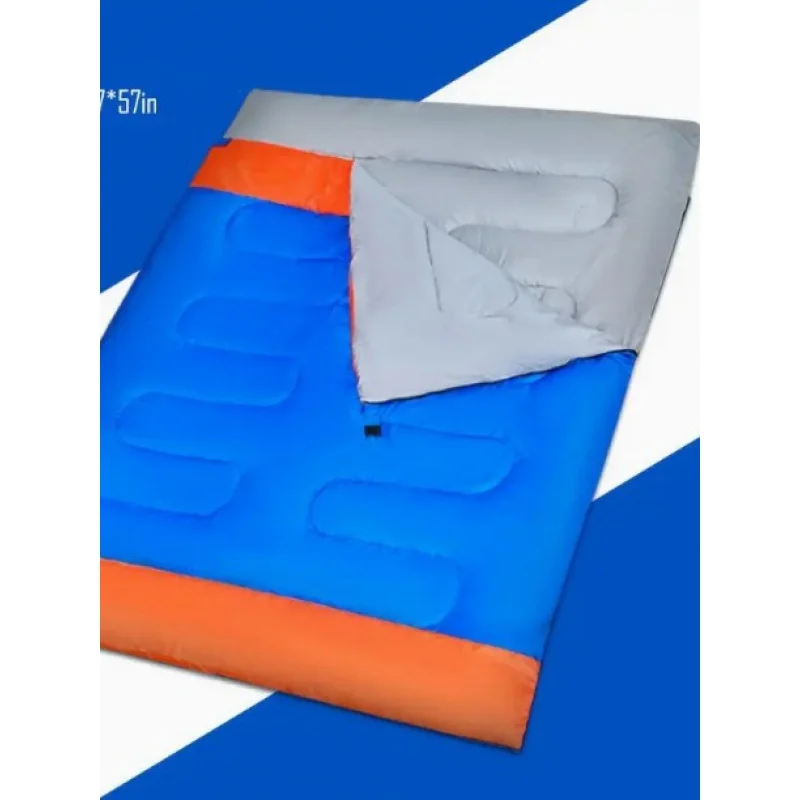 Double Couple in Stock Thick Warm Double Sleeping Bag Adult Outdoor Camping Mattress Portable Sleeping Bag Cross-Border