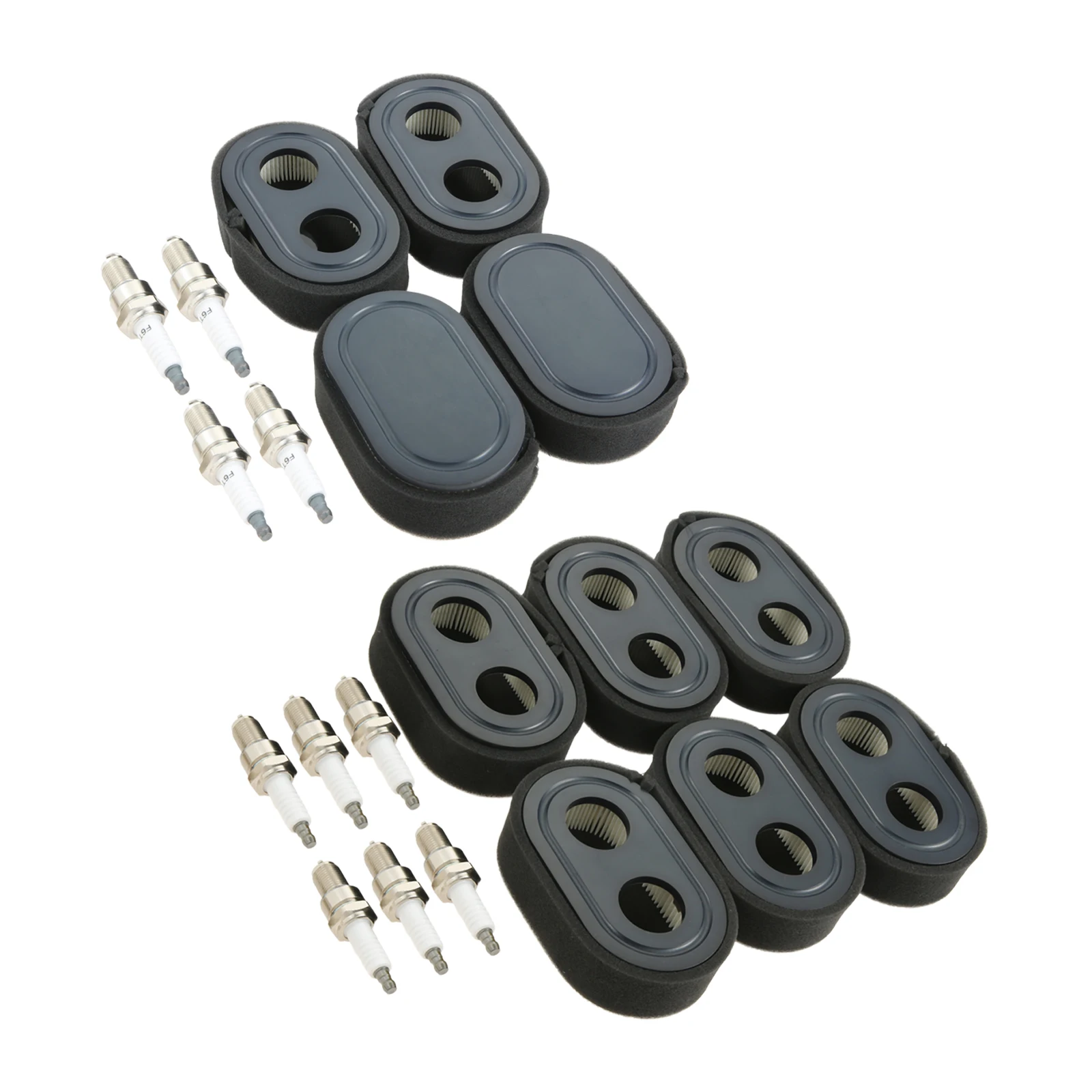 

4 Set/6 Set 593260 Air Filter Lawn Mower Air Filter Pre-filters for Briggs and Stratton 550ex 675exi 725exi Series W/ Spark Plug