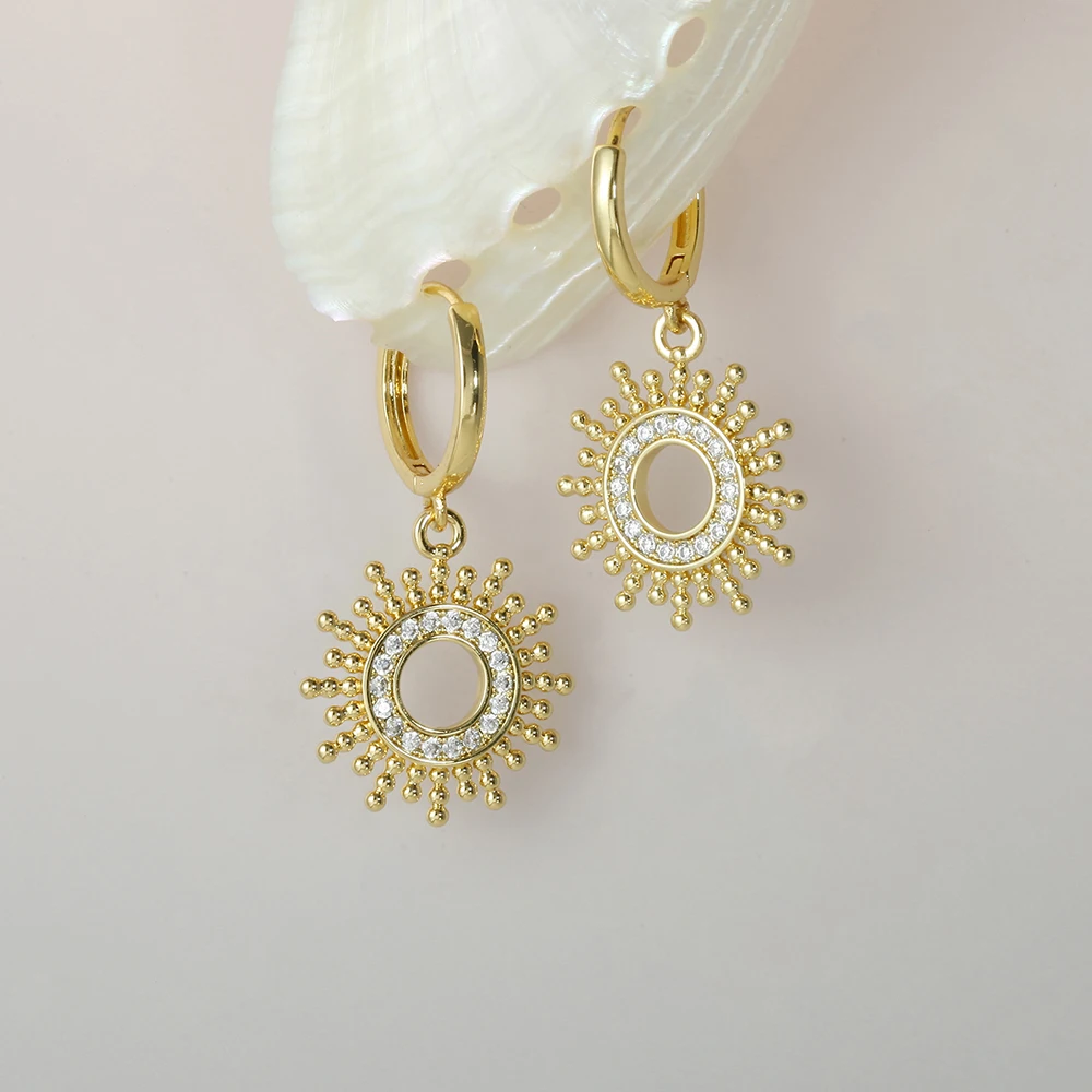 Cute Ice Cream Earrings For Women Gold Color Copper Party Wholesale Excellent Quality Euro-American Jewelry Fashion Jewelry