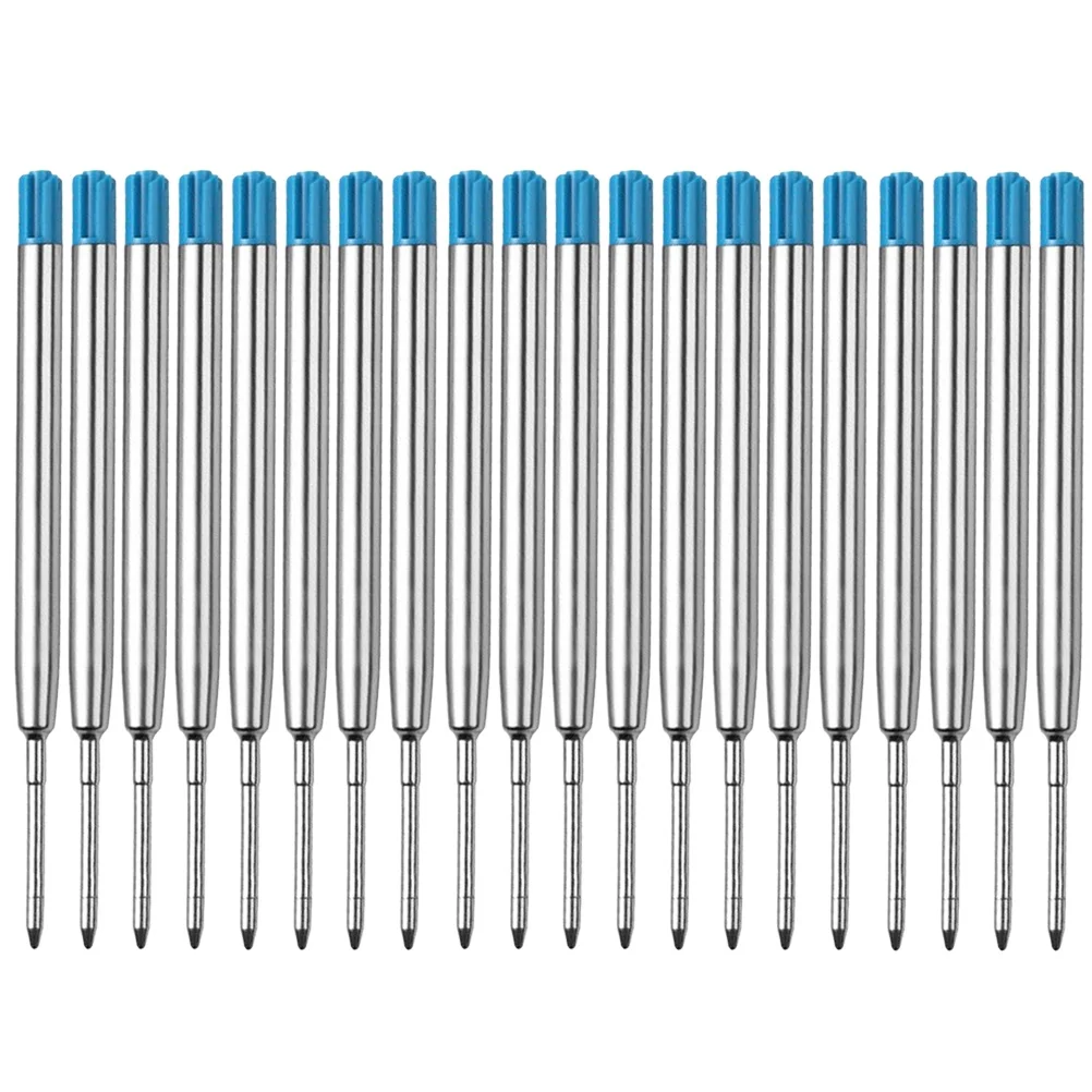 

20pcs 1Mm Gel Pen Leakproof Ink Refills For Pens Smooth Writing Metal Tip Pen Refills Kids Teens Adults Office