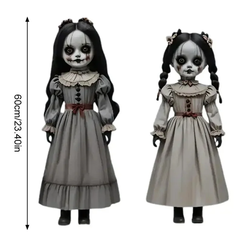 ABWZ-Large Swing Ghost Voice Control Halloween Ghost Ground Decoration Scary Ground Plug-In Decoration Horror Prop