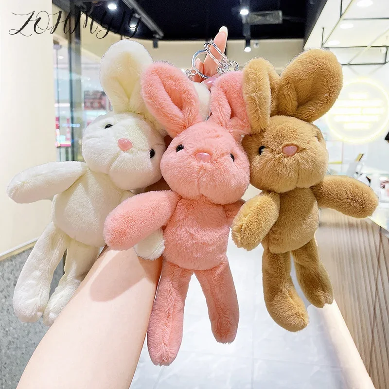 

1 Piece 25cm Cute Rabbit Plush Keychain Soft Stuffed Animal Bunny Doll Pendant Baby Girls Sleeping Toy Girls Kids Birthday Gifts
