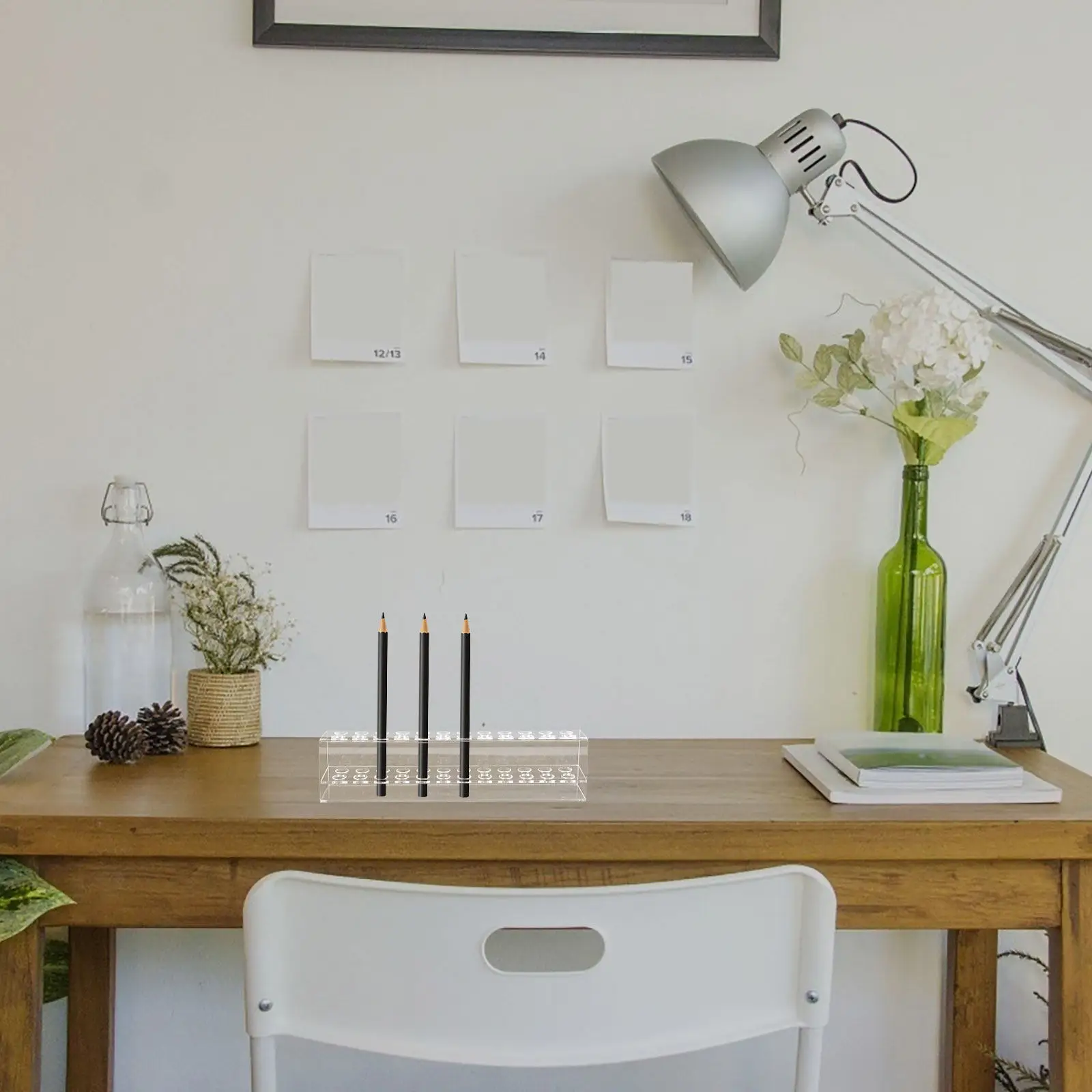 Desktop Storage Holder Pen Organizing Rack Sturdy Wear Resistant Plastic Multi Holes Pencils Holders Painting Pens Organizing