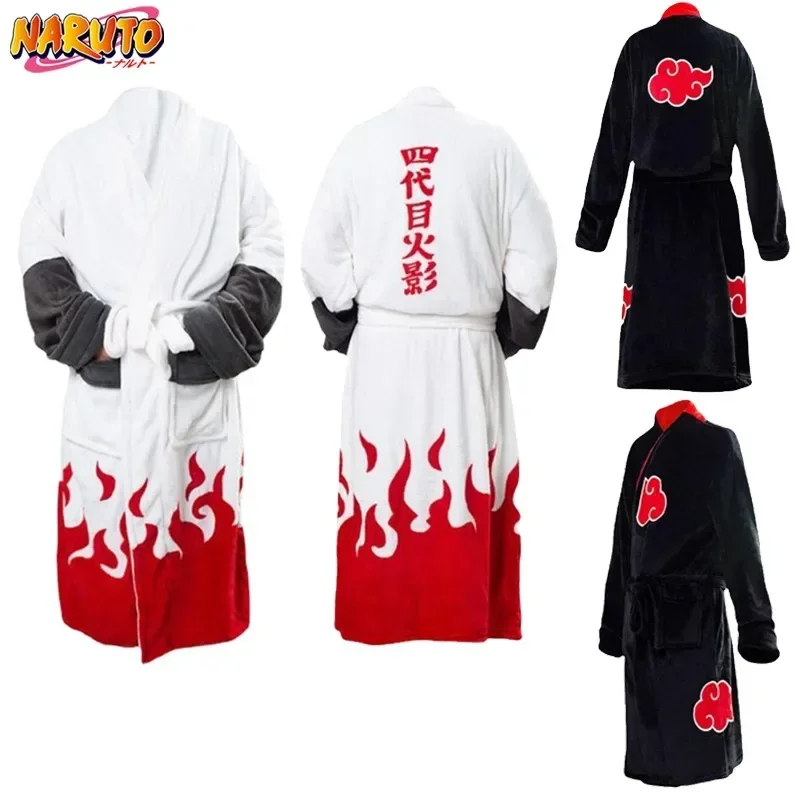 Naruto Akatsuki Bath Robes Pyjamas for Man Uzumaki Naruto Cosplay Home Costumes Yondaime Namikaze Minato Bath Towel Underwear