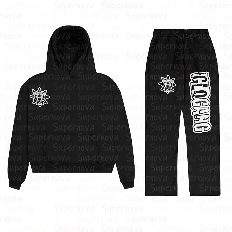 

Casual American Cartoon Printed Sweater Hoodies For Men And Women Y2K Street Punk Style Printing Loose Hooded Pullover Sweater