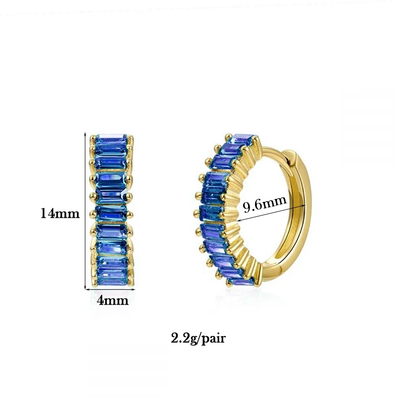 CRMYA Gold-color Earrings Set For Women Classic Piercing Color Cubic Zirconia Hoop Clip Dangle Earrings 2023 Jewelry Wholesale