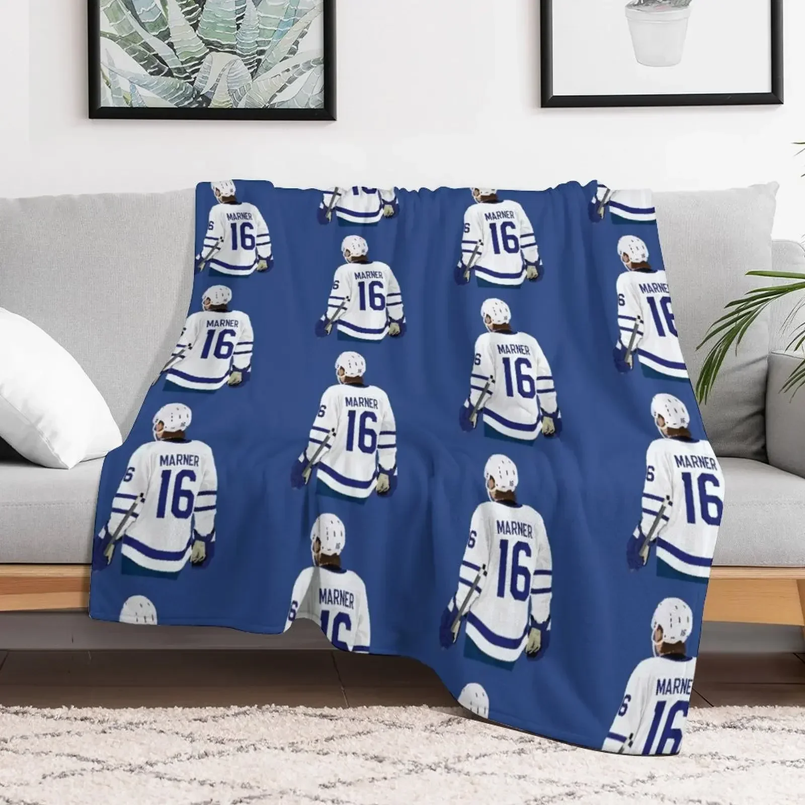 

Mitch Marner 16 Throw Blanket Warm Soft Plush Plaid Blankets Luxury Thicken For Sofa Thin For Decorative Sofa Large Blankets