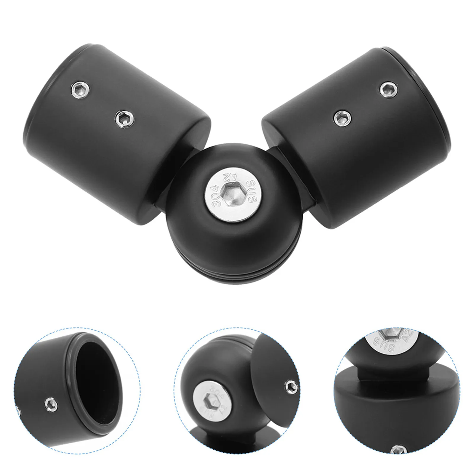 Heavy Duty Corner Curtain Rod Connector Stainless Steel Sturdy Corner Connector Reliable Window Curtain Rod Elbow
