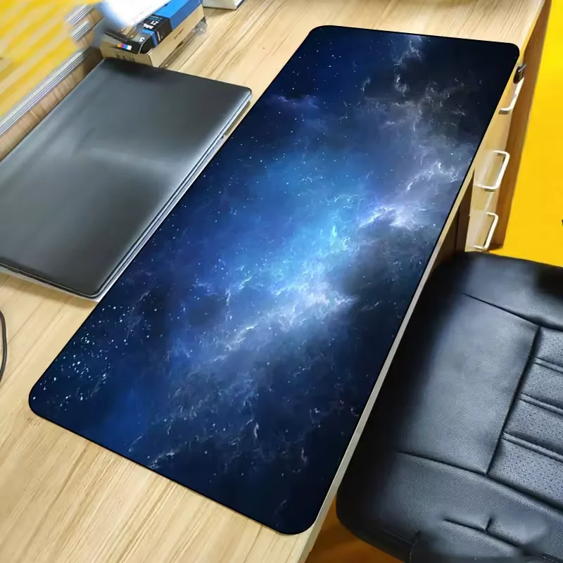 

Коврик для мыши из кожи XXL «Блестящая Млечный Путь» для киберспорта, игровой коврик для клавиатуры, настольный декор для студенческого общежития