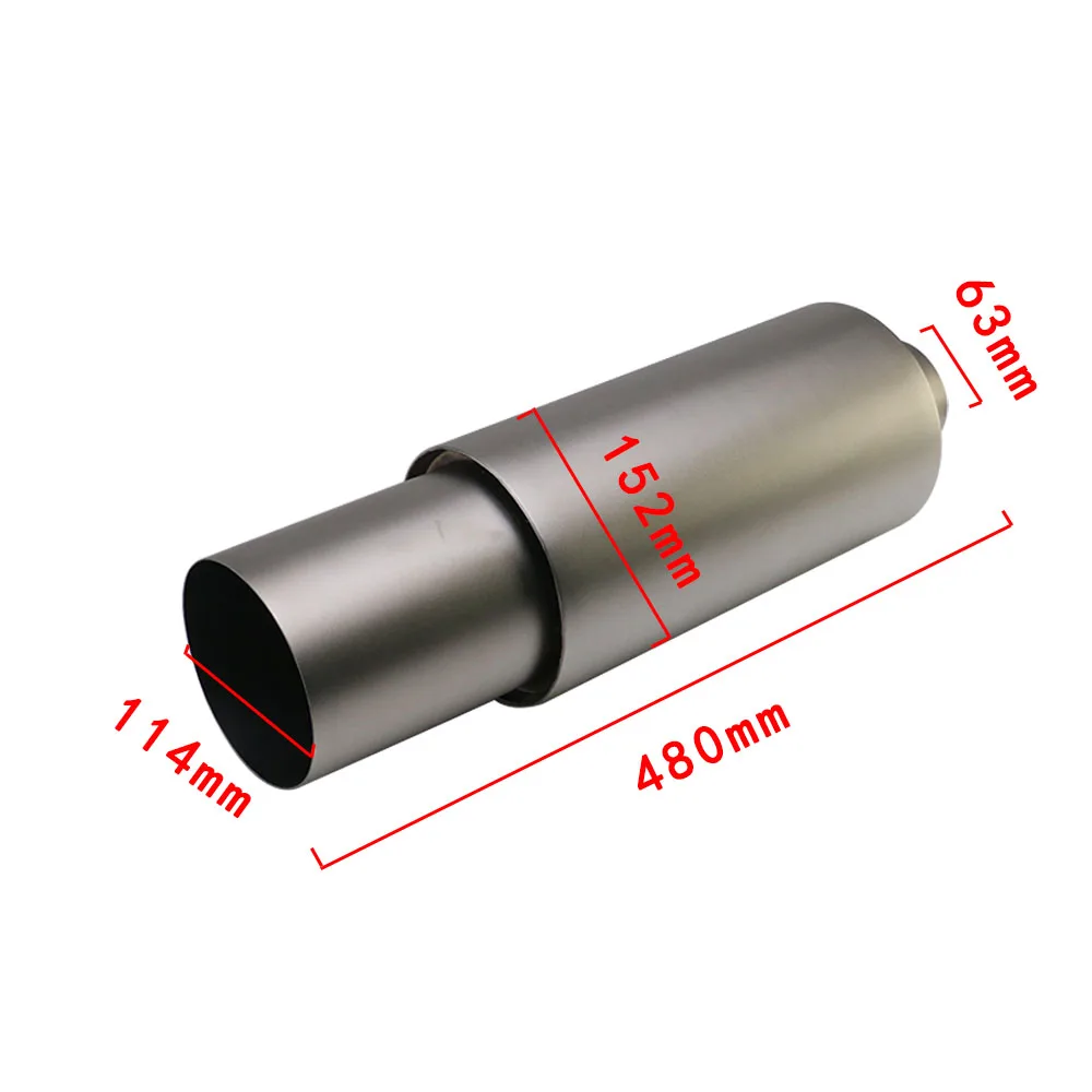 Car Exhaust System Titanium Muffler Tail Pipe Tip Universal High Quality Stainless Interface 63mm 76mm Exhaust Muffler