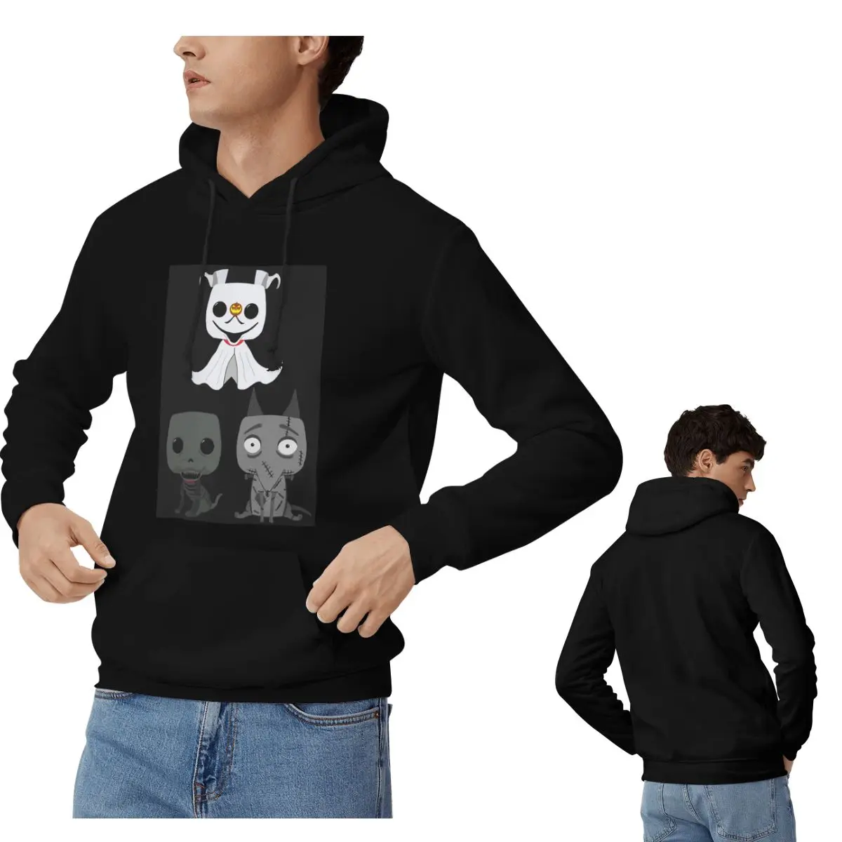 

Big Block Headed Burton Sparky Dog Frankenweenie Hoodies Men's Women Pullover Sweatshirts Long Sleeve Clothing Autumn Winter