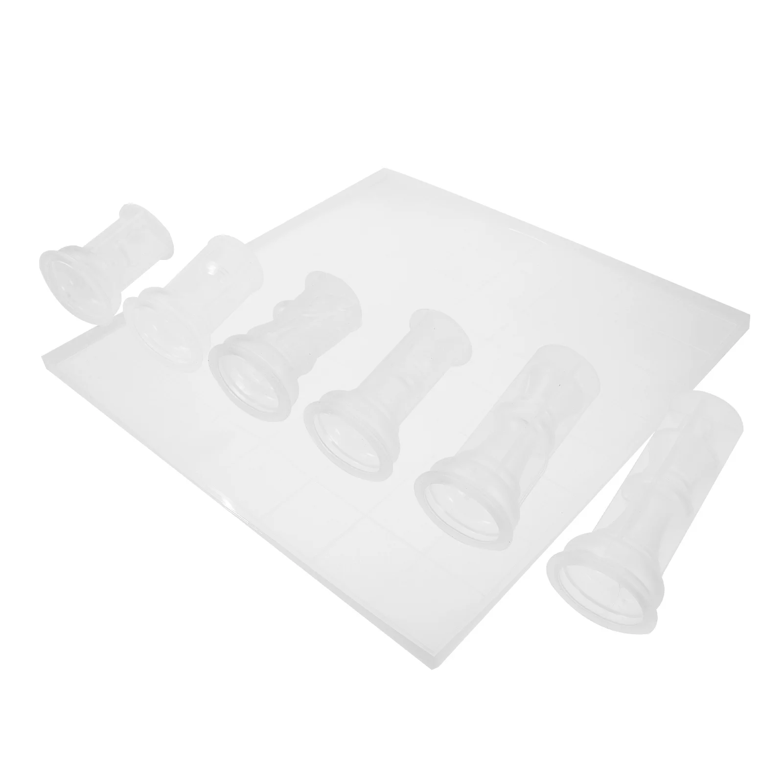 

1Set 3D Chess Molds Silicone Flexible Reusable Chessboard Epoxy Casting DIY Craft Set for Homemade Game Pieces