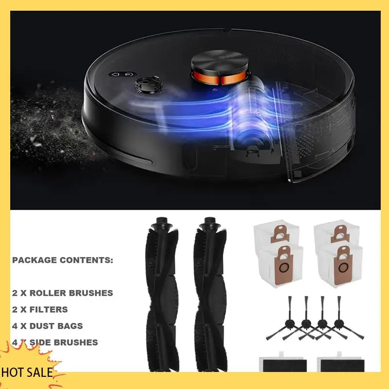 A66Z أكياس الغبار الرئيسية فرشاة جانبية قطع غيار فلتر Hepa لملحقات المكنسة الكهربائية الروبوتية XIAOMI VIOMI S9 #1