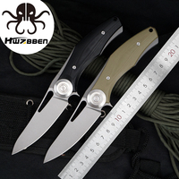 Folding D2 Blade Survival Hunting Tactical Camping Pocket Flipper G10 Handle Outdoor Fruit Kitchen Rescue EDC Knife BBQ Knives