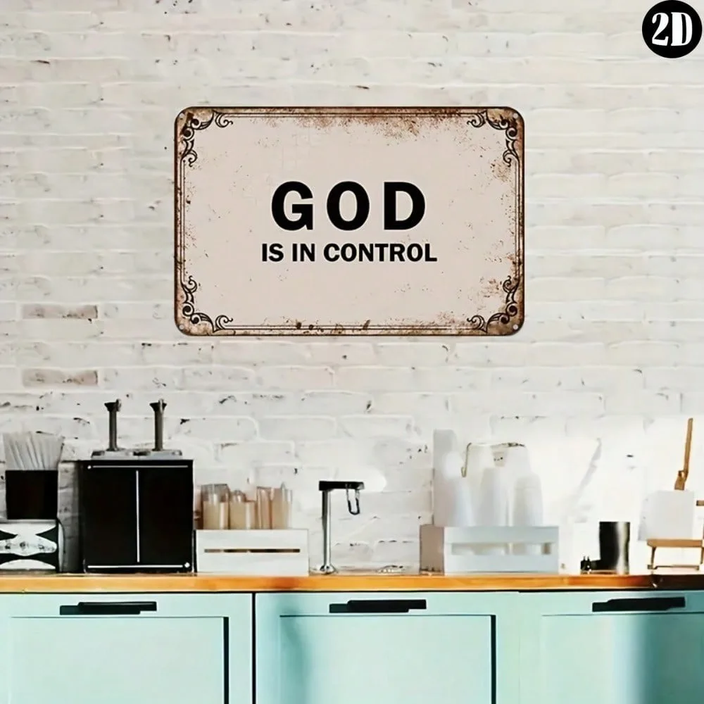 

Vintage Metal Wall Art Aluminum Sign for Home Bar Cafe with Hanging Hardware Decor