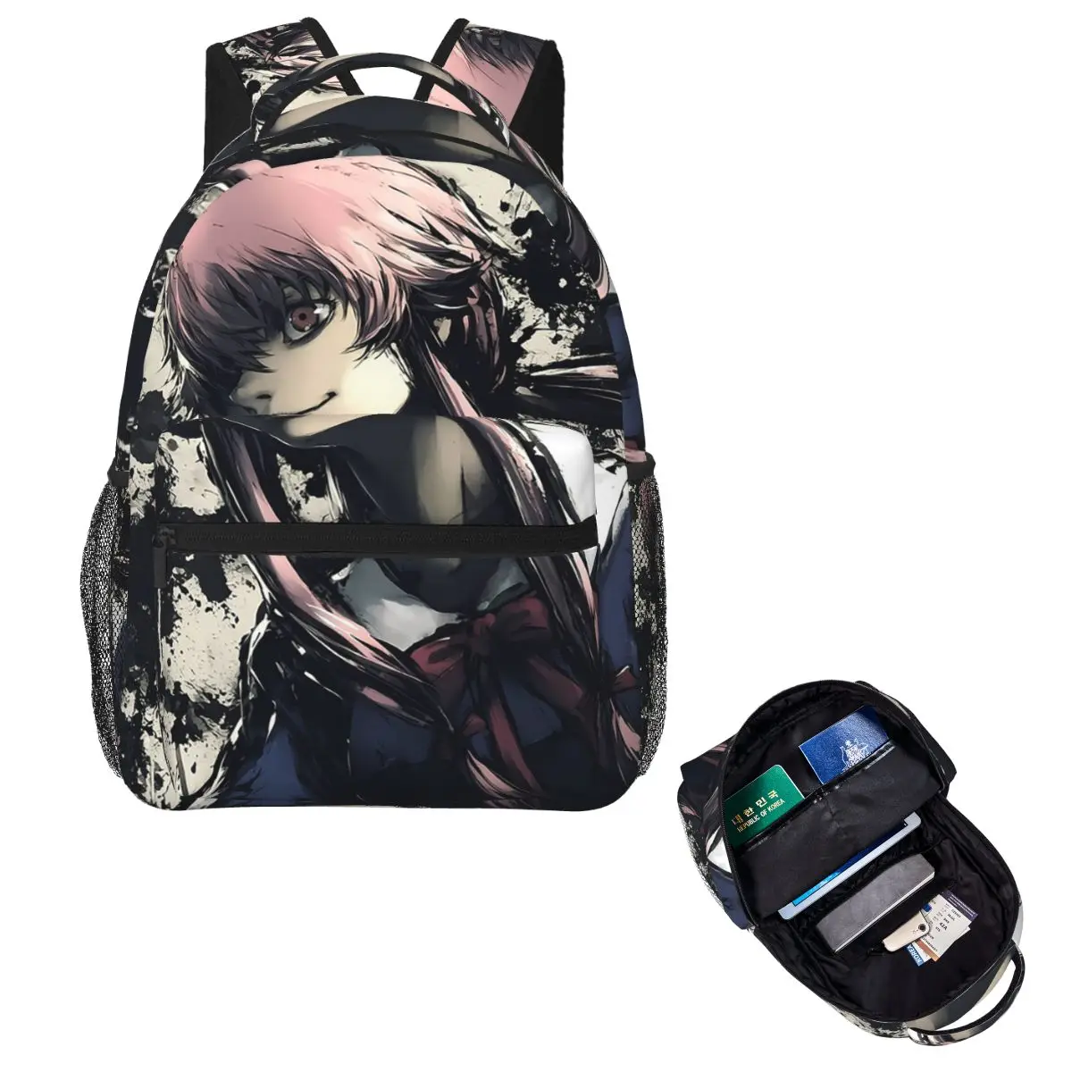 

Gasai Yuno Student Backpack School Bag Hiking Travel Daypack for Men Women Fashion Bookbag Shoulder Bags