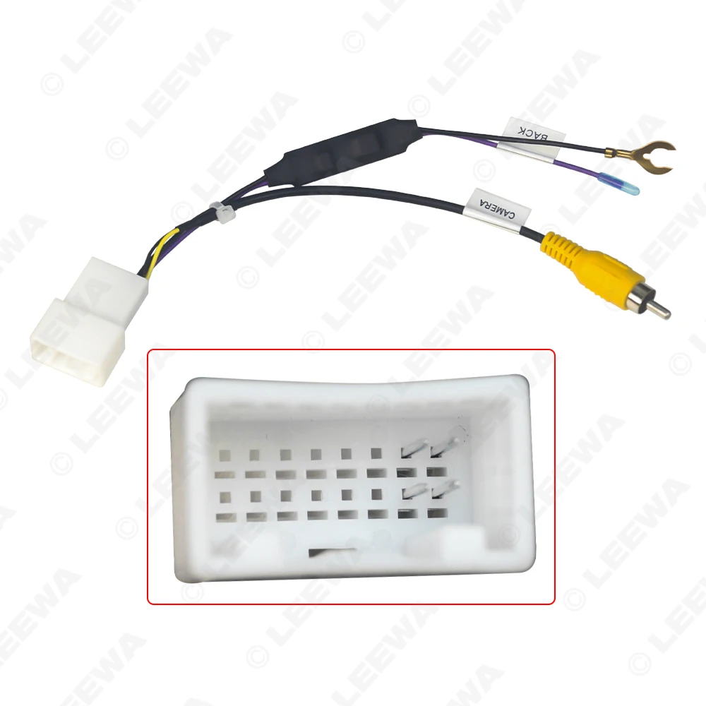 LEEWA 16-pin Car Reverse Camera Output Video Adapter Wiring Cable For Toyota Original Factory Camera Video Output #CA7457