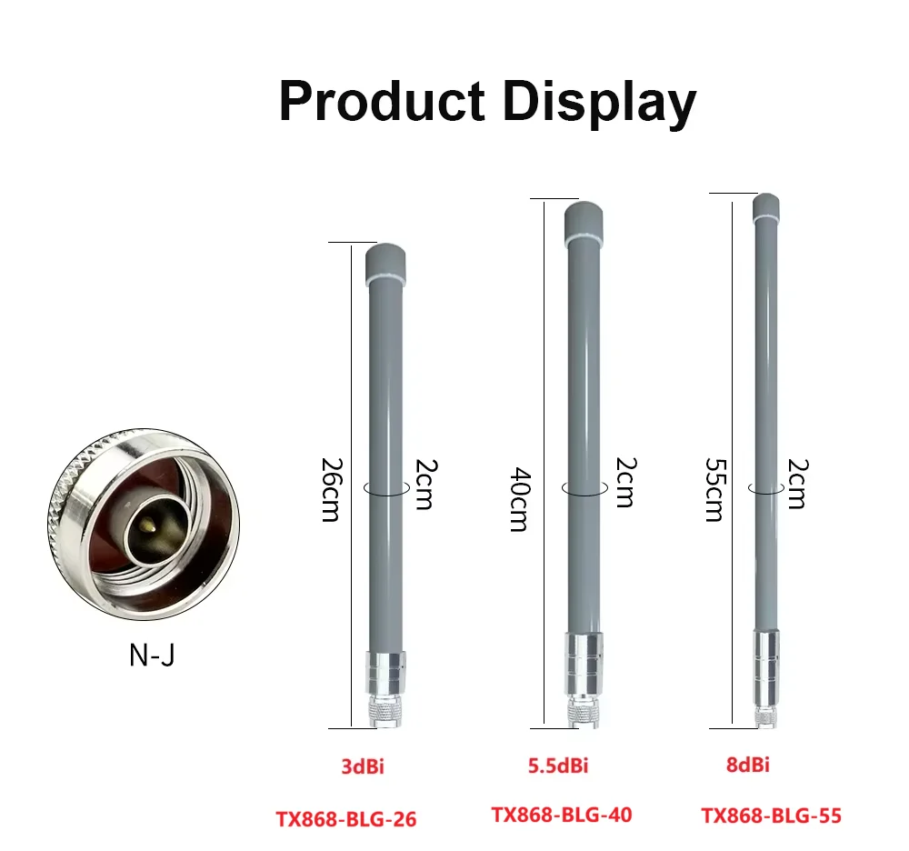 Meshtastic LoRa 868MHz Antenne für IoT Helium Hotspot Meshcore Außenantenne N-Stecker Glasfaser Send- und Empfangsantennen – Detail 2