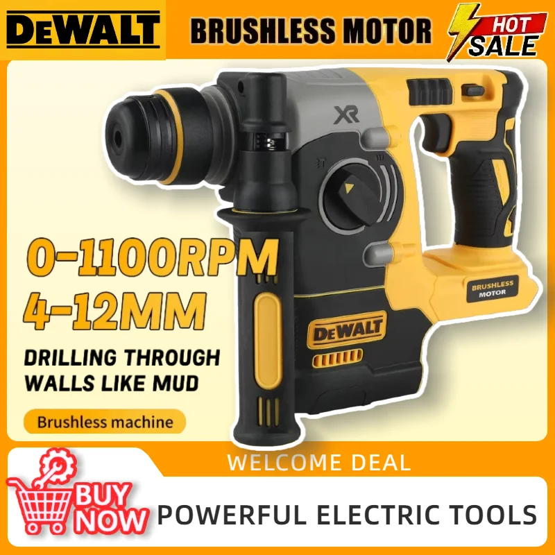 

Аккумуляторный перфоратор Dewalt, бесщеточный, 2 режима, SDS, для металла и бетона, отбойный молоток, электроинструмент