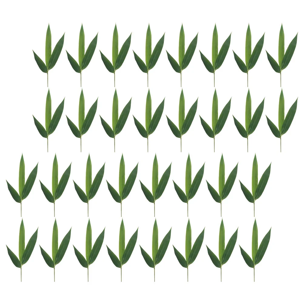 100pcs Bamboo Leaves Sushi Grass Baran Garnish Sashimi Decorative Leaf Japanese Food Mat Dining Table Plate nament Fresh Green