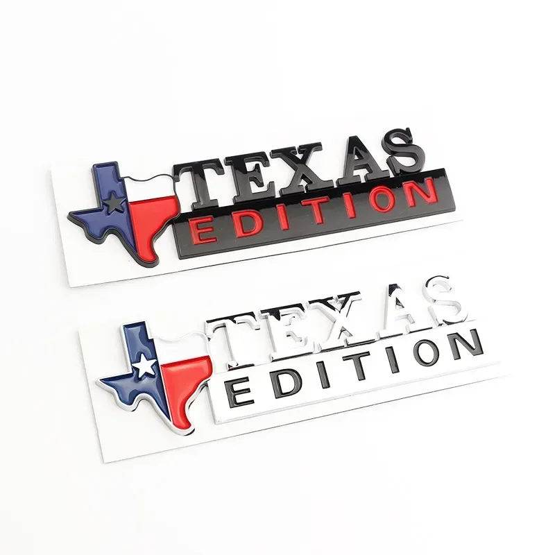 1Pcs 3D ABS Texas Edition Lone Star Car Rear Trunk Emblem Badge For Chevrolet Silverado GMC Sierra Sticker Decal Accessories