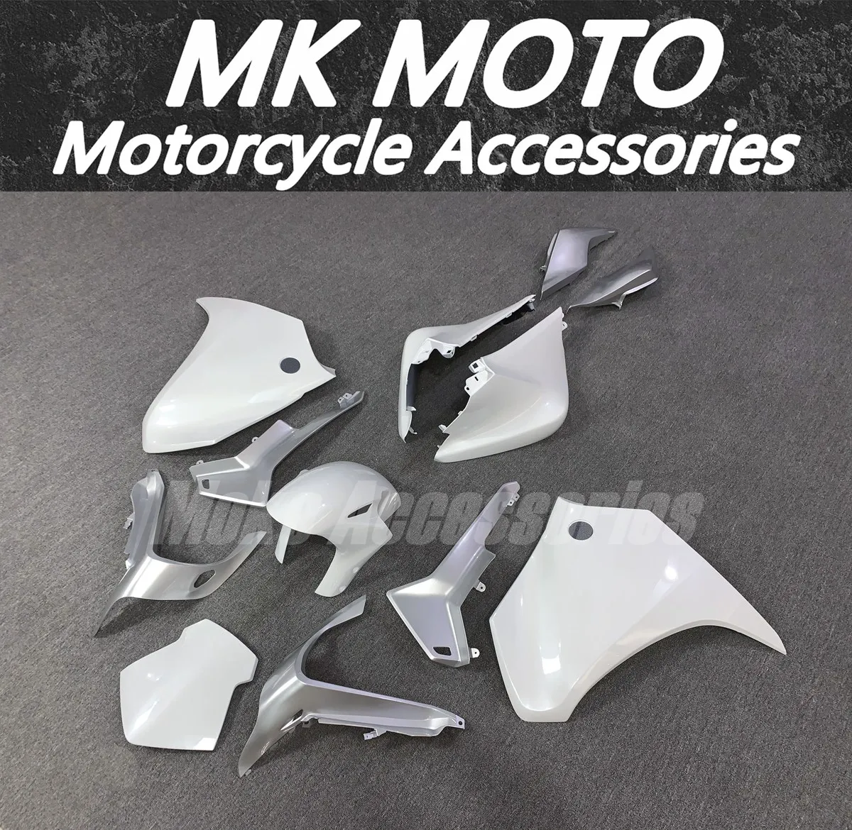 

Moke moto Motorcycle Bodywork Set For Vfr1200 2010 2011 2012 2013 Fairings Kit Fit High Quality ABS Injection NEW White Silver