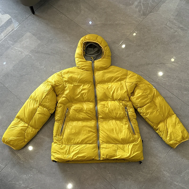 

Men Women Cotton-padded Jacket Winter Casual Sporty Double-layer Hats Korean Harajuku Style Street Jackets Coat Real Photo