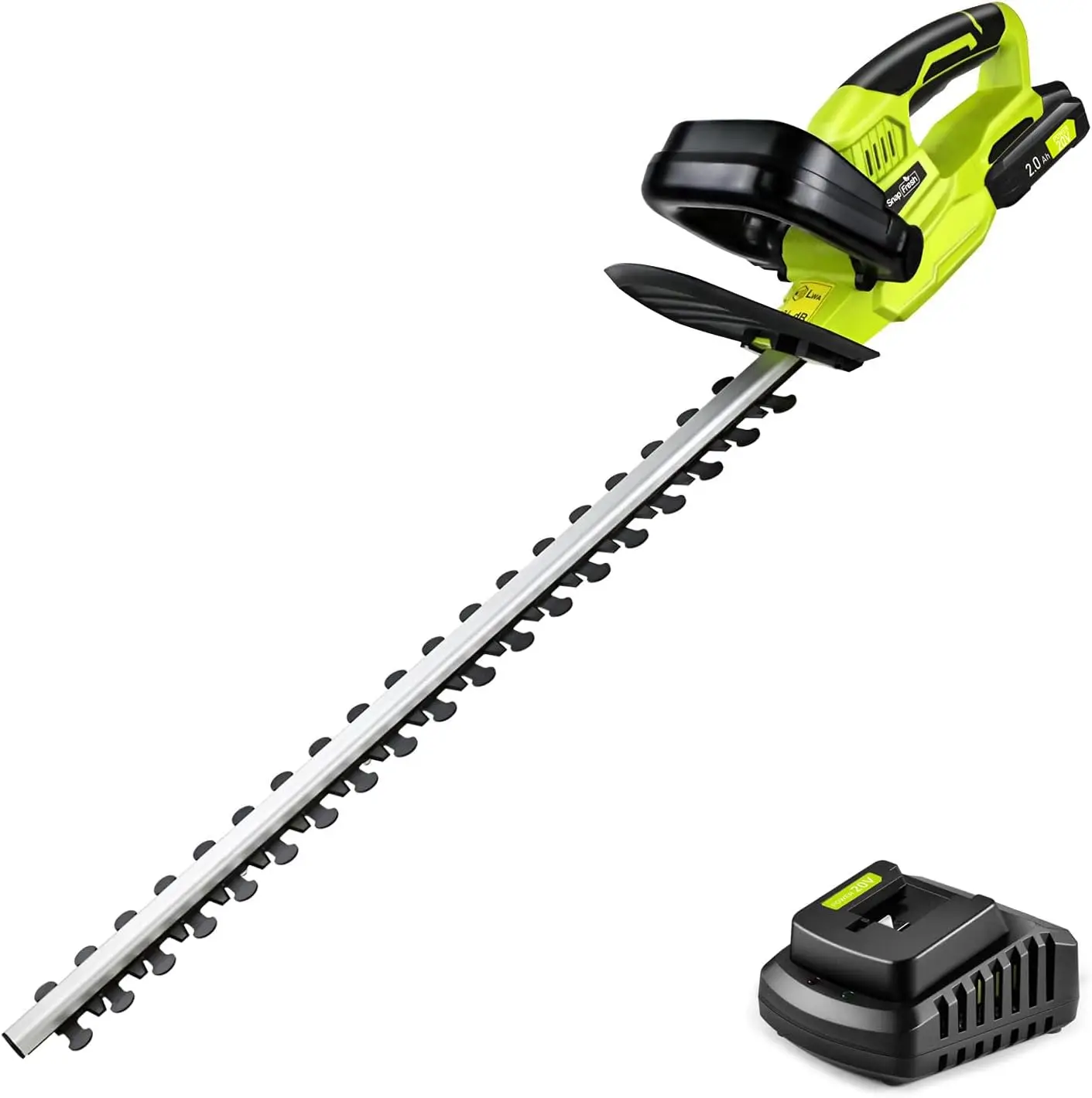 

20V Cordless Hedge Trimmer - 22" Dual-Action Blade,Electric Bush Trimmer,2.0Ah Battery & Fast Charger Included