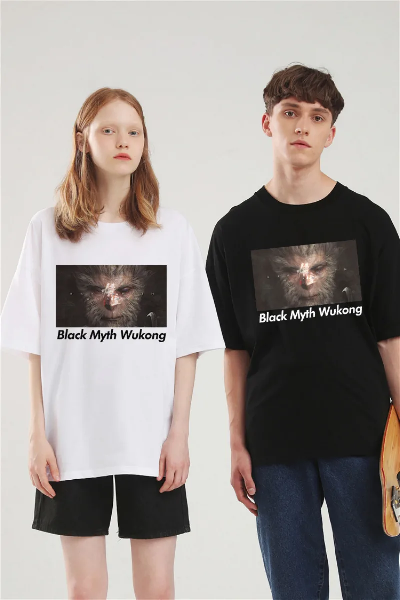 Black Myth: Wukong Co branded game merchandise Sun Wukong Short sleeved T-shirt