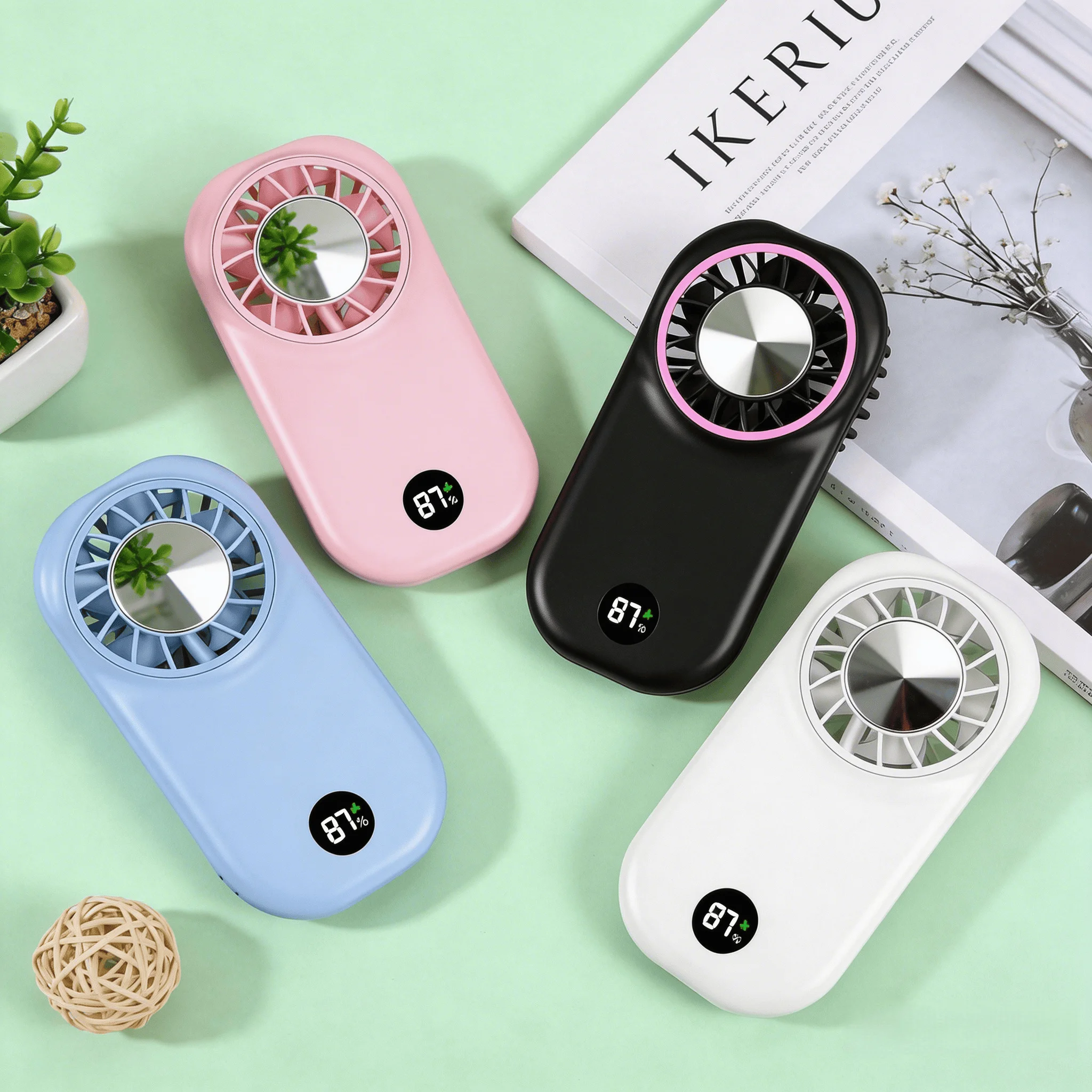 Mini Portable Handheld Fan Usb Rechargeable Personal Desk Fan_voghion.com