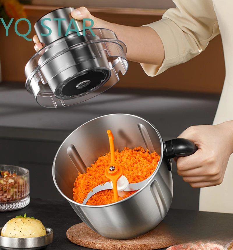 Electric Multi Function Food Processor for Meat Grinding Vegetable Chopping Cooking Blending Automatic Kitchen Appliance for