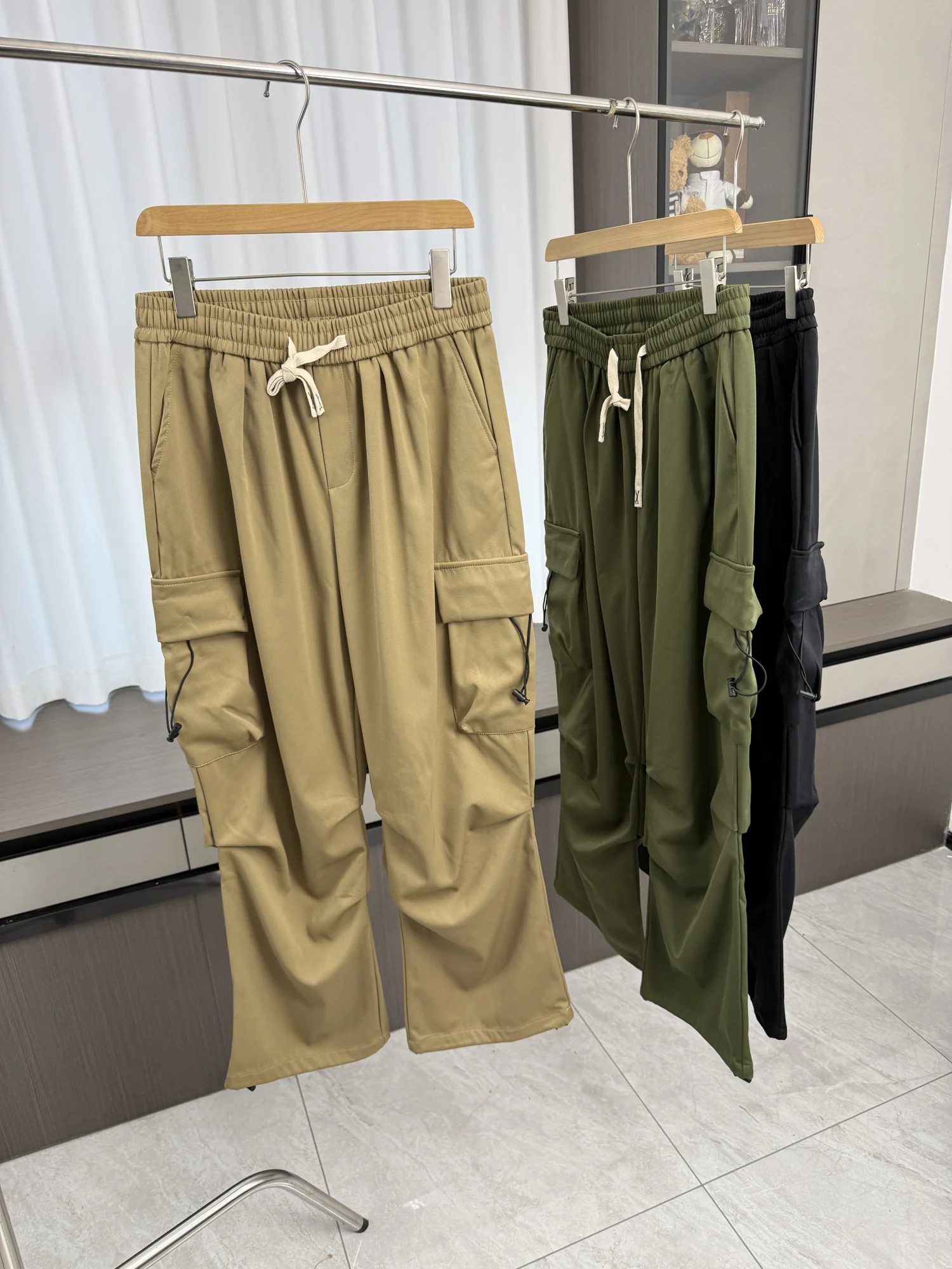 

Casual Hiking Trousers Men's Spring Outdoor Sports Mountain Climbing Straight Leg Wide Leg Casual Long Pants Big Pocket Workwear