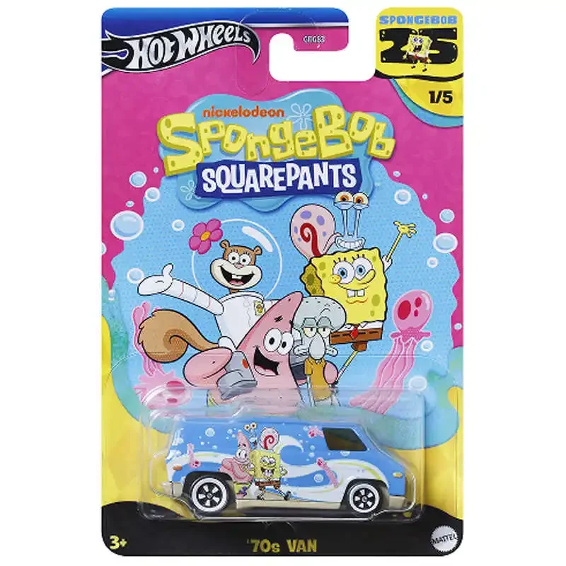 Mattel Hot Wheels Car SpongeBob SquarePants GDG83F Model Collection Diecast 1:64 Metal Cars Toy