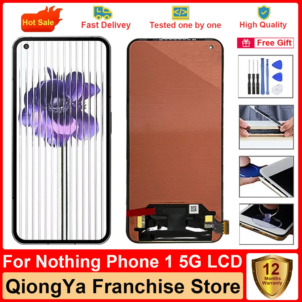 100-testado-655-originale-nada-telefone-um-display-per-nada-telefone-1-a063-com-moldura-lcd-e-tela-de-toque-digitador-assembly