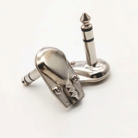 2pcs  6.5mm Guitar Audio Cable 1/4 Inch Connector Brass Gold Plated 6.35mm Mono 2 Pole Jack 90 Degree Right Angle L Type Plug